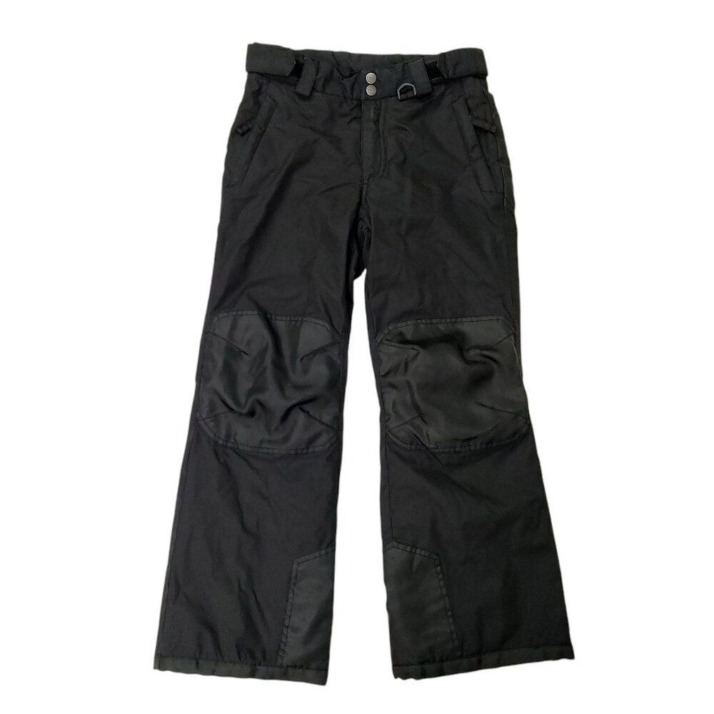 TSLA Snow Ski Pants Youth Medium 10/12 Black Insulated Ripstop Outdoor Travel